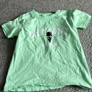 Bethany Beach Delaware Short sleeve green shirt with ice cream cone! 4T